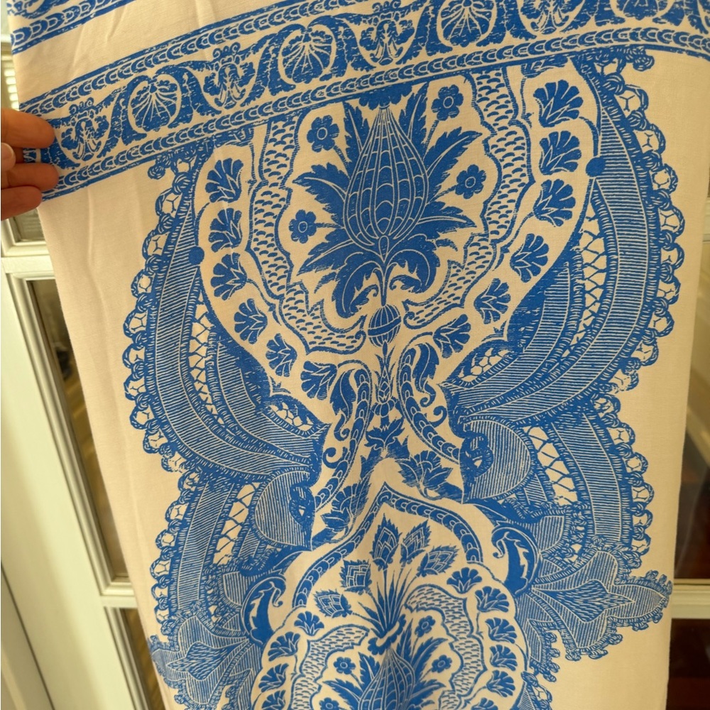 Mediterranean Blue Pink  Maxi Dress Spaghetti Strap Euro Summer Boho  Chic S - Picture 6 of 9